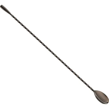 Černá míchací lžička s kulatým zakončením Teardrop 40cm