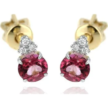 Náušnice Zlatnictví U Kostela Diamantové náušnice s růžovým topazem 856rtž 828351047