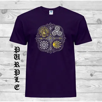 Chlapecké tričko detske-levne-bavlnene-tricko-potisk-svatojakubske-symboly Barva: Purple - purpurová, velikost: 140