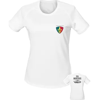 Dámské tričko Dámské funkční tričko 72. mechanizovaný prapor BVP - bílá