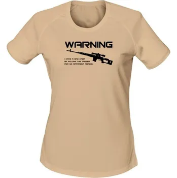 Dámské tričko Dámské funkční tričko BAD HABIT SVD Dragunov - písková