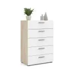 TVI Komoda Pepe 70508 dub sonoma/bílý lesk