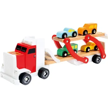 Dřevěná hračka Bino Návěs s auty