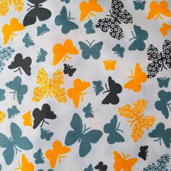 Bavlna motýli č.123 cena za 1 metr Český výrobce