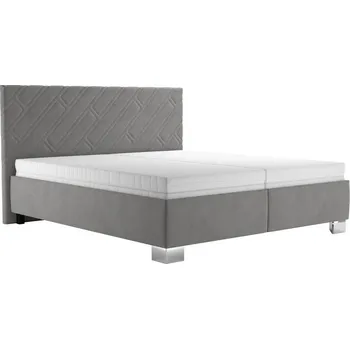 Postel Postel SYLVA 160x200cm, šedá, matrace NELLY plus