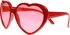 Karnevalový doplněk PartyDeco Brýle ve tvaru srdce 14 x 6 cm červené