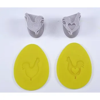 Velikonoční dekorace Sada razidel SLEPIČKA A KOHOUTEK 965 ( 2 kusy v sadě )