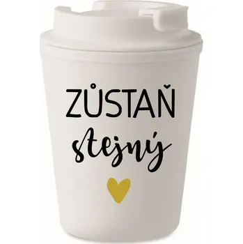 Termohrnek ZŮSTAŇ STEJNÝ - bílý termohrnek 300 ml