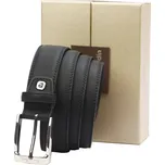 Pánský kožený/koženkový opasek Pierre Cardin GG délka 135/120 cm černý