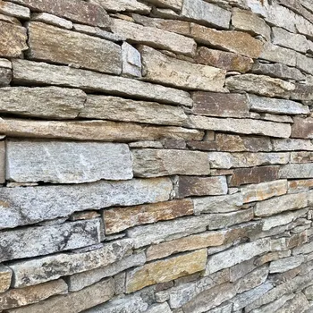 Obklad Přírodní kámen Rula Gold Brown - obklad 1 x řezaný 10-30 x 2-7 x 3-5 cm 1 m2