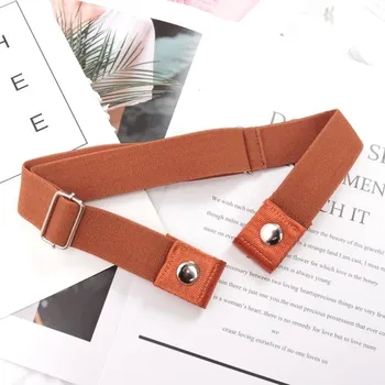 Opasek Elastický pásek bez přezky - světle hnědá