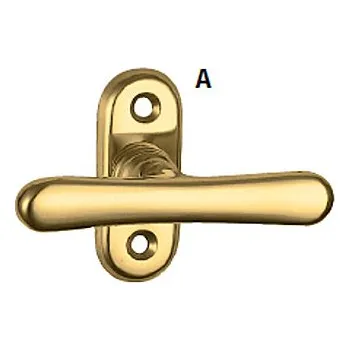 Okenní klika Okenní kování TWIN ELEGANT BA 1225 FO (A,CH,CH-SAT,NI-SAT,ABR, SM), A (mosaz leštěná), FO okenní oliva, Twin A (mosaz leštěná)