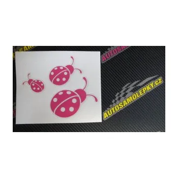 Samolepící dekorace SAMOLEPKA Berušky 001 pravá (10 - červená) NA AUTO, NÁLEPKA, FÓLIE, POLEP, TUNING, VLASTNÍ TEXT, TISK, AUTOSAMOLEPKY.cz, POLEPY, OBRÁZEK, LOGO, SAMOLEPKY