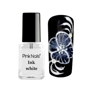 Ink white 12ml (inkoust na malování nehtů aquarelle, mramor) 12ml