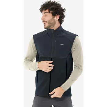 Pánská mikina QUECHUA Pánská turistická hřejivá fleecová vesta MH 500 2XL ČERNÁ