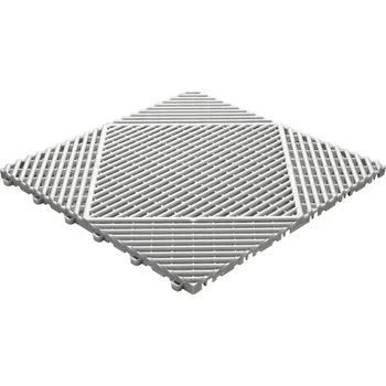 Venkovní dlažba Plastová dlaždice Florco Classic 40 x 40 cm s klick systémem stříbrná balení 6 ks