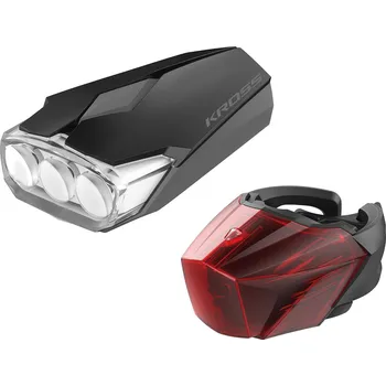 Cyklosvítilna světlo Kross Lumi Set II - Black/Red one size