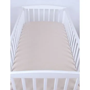 Prostěradlo BBL Dětské prostěradlo do postele mušelín - 120 x 60 cm - Béžová