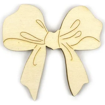 Vánoční dekorace Dřevěný výřez mašle, 5,5 cm