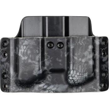 Příslušenství pro sportovní střelbu RH Holsters OWB - Glock 17/19/19X/45 - vnější kydexové pouzdro na 2 zásobníky - plný sweatguard - kryptek typhon/černá Umístění pouzdra: Pravý bok (levák)