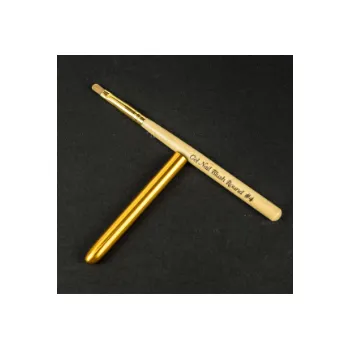 Umělé nehty Štětec Kolinsky č.4 Japan - zakulacený