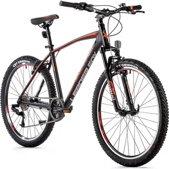 Horské kolo Kolo 26 MTB LEADER FOX MXC pánské 2023 černá mat-oranžová Velikost rámu: 20
