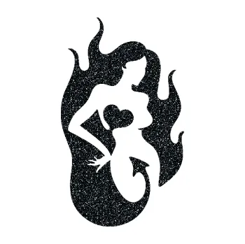 Samolepicí dekorace na vozidlo Sexy žena 004 pravá s ďáblem v těle (85 - Ultra Metalic černá) SAMOLEPKA NA AUTO, NÁLEPKA, FÓLIE, POLEP, TUNING, VLASTNÍ TEXT, TISK, AUTOSAMOLEPKY.cz, POLEPY, OBRÁZEK, LOGO, 3D STICKERS