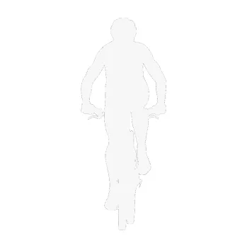 Polep vozidla SAMOLEPKA Cyklista 002 levá (09 - bílá) NA AUTO, NÁLEPKA, FÓLIE, POLEP, TUNING, VLASTNÍ TEXT, TISK, AUTOSAMOLEPKY.cz, POLEPY, OBRÁZEK, LOGO, SAMOLEPKY