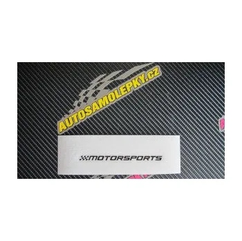 Polep vozidla SAMOLEPKA Motorsports 001 (09 - bílá) NA AUTO, NÁLEPKA, FÓLIE, POLEP, TUNING, VLASTNÍ TEXT, TISK, AUTOSAMOLEPKY.cz, POLEPY, OBRÁZEK, LOGO, SAMOLEPKY