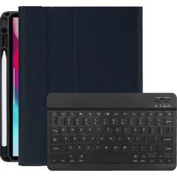 Pouzdro na mobilní telefon Pouzdro s klávesnicí a prostorem na Apple Pencil pro iPad Air 4 (2020) / Air 5 (2022) / Pro 11" (2018-2022) - tmavě modré