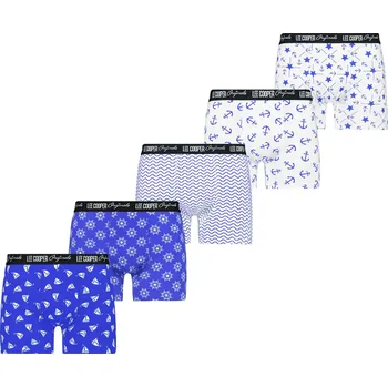 Boxerky Pánské boxerky Lee Cooper 5 pack Lee Cooper bílá | světle modrá 1946714