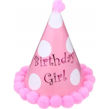 Party dekorace Čepička s bambulkami růžová la griseo chb89069