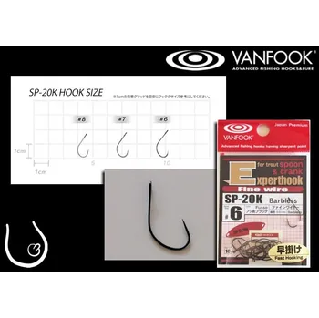 Rybářský háček Přívlačové rybářské háčky Vanfook SP-20 K - vel. 6