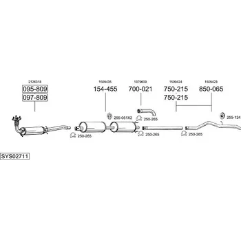 Filtr pevných částic filtr pevných částic Bosal 095-809