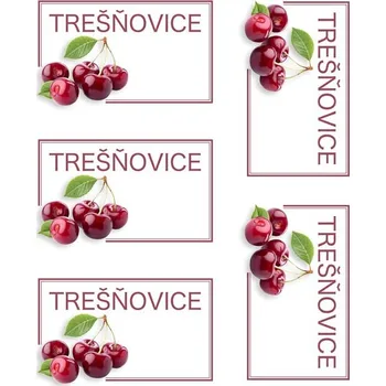 Speciální papír Samolepicí etiketa, Třešňovice, malá, 5 ks