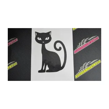 Samolepící dekorace SAMOLEPKA Kočka 009 levá (09 - bílá) NA AUTO, NÁLEPKA, FÓLIE, POLEP, TUNING, VLASTNÍ TEXT, TISK, AUTOSAMOLEPKY.cz, POLEPY, OBRÁZEK, LOGO, SAMOLEPKY