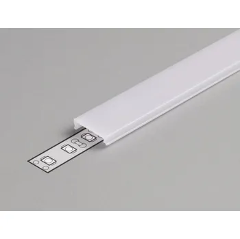 LED lišta AL lišta U12 - zapuštěná 1m a 2m hliníková lišta, nasouvací a nacvakávací difuzor, koncovky, držáky a spojky Provedení: Difuzor zacvakávací opál 1m