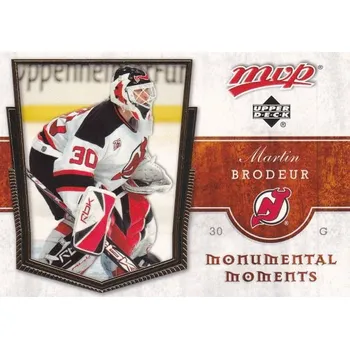 Karetní hra insert karta MARTIN BRODEUR 07-08 MVP Menumental Moments číslo MM4