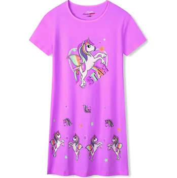 Dívčí noční košile Dívčí noční košile - KUGO MN1766, fialková Barva: Fialková, Velikost: 98