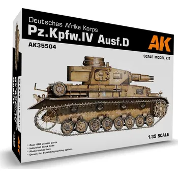 Plastikový model AK Interactive 1/35 Pz.Kpfw.IV Ausf.D Deutsche Afrika Korps + 5 figures