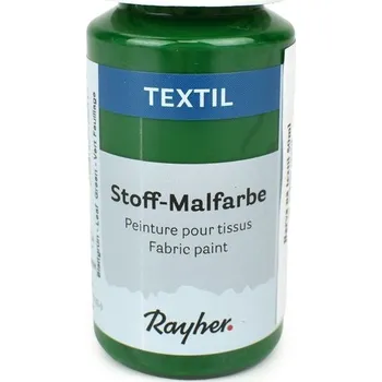 Speciální výtvarná barva Barva na textil Rayher nezažehlovací, listová zelená, 50 ml