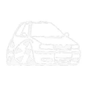 Polep vozidla SAMOLEPKA Škoda Felicia karikatura pravá (09 - bílá) NA AUTO, NÁLEPKA, FÓLIE, POLEP, TUNING, VLASTNÍ TEXT, TISK, AUTOSAMOLEPKY.cz, POLEPY, OBRÁZEK, LOGO, SAMOLEPKY