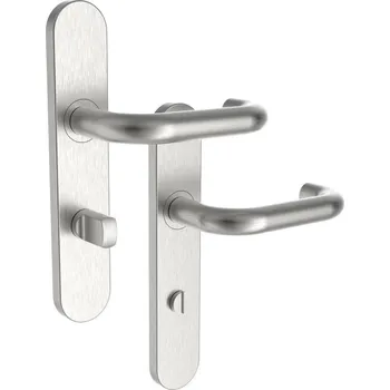 Dveřní kování Rostex Perun štítové dveřní kování - klika-klika WC 72mm nerez mat