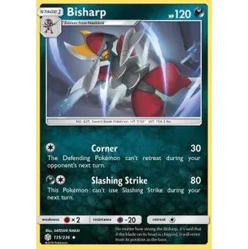 Volný čas Pokémon CEC 135/236 Bisharp - Cosmic Eclipse Stav: Excellent, Verze: NORMAL