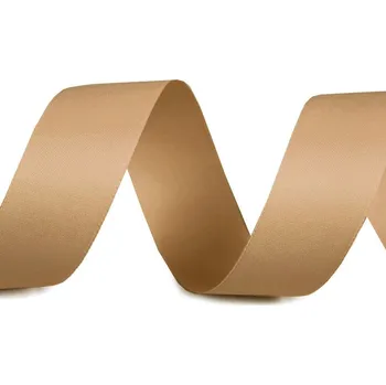 Stuha Stuha 24mm, atlasová, hedvábná, oboulící, hnědá