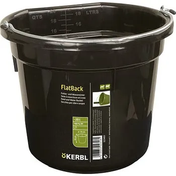 kbelík Vědro na krmivo a vodu s uchem FlatBack 20l barva Černá