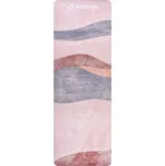 Designová TPE podložka na jógu Sportago s mikrovláknem 183x61 cm - clay - 4 mm