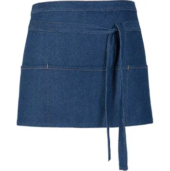Pracovní zástěra Link Kitchen Wear Džínová koktejlová zástěra X991 Denim 60 x 30 cm