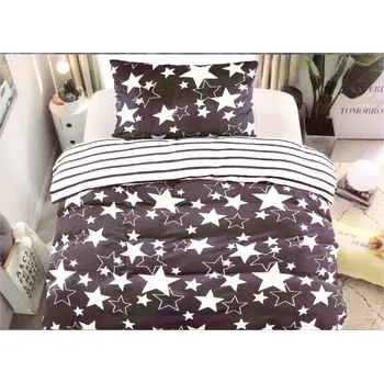 Povlečení Povlečení mikroplyš Hvězda šedá 140X200, 70X90