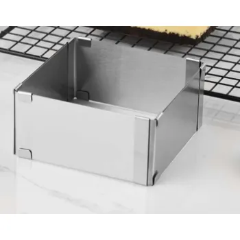 Forma na pečení AK Nerezová nastavitelná dortová forma čtverec-obdélník (výška 5cm)